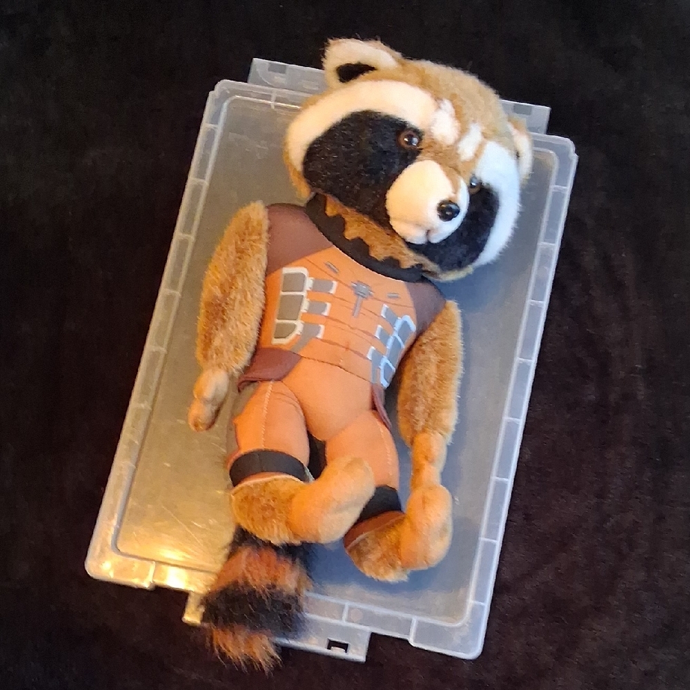 Marvel Guardians Of The Galaxy Rocket Plush Doll with Brown and Black Fur